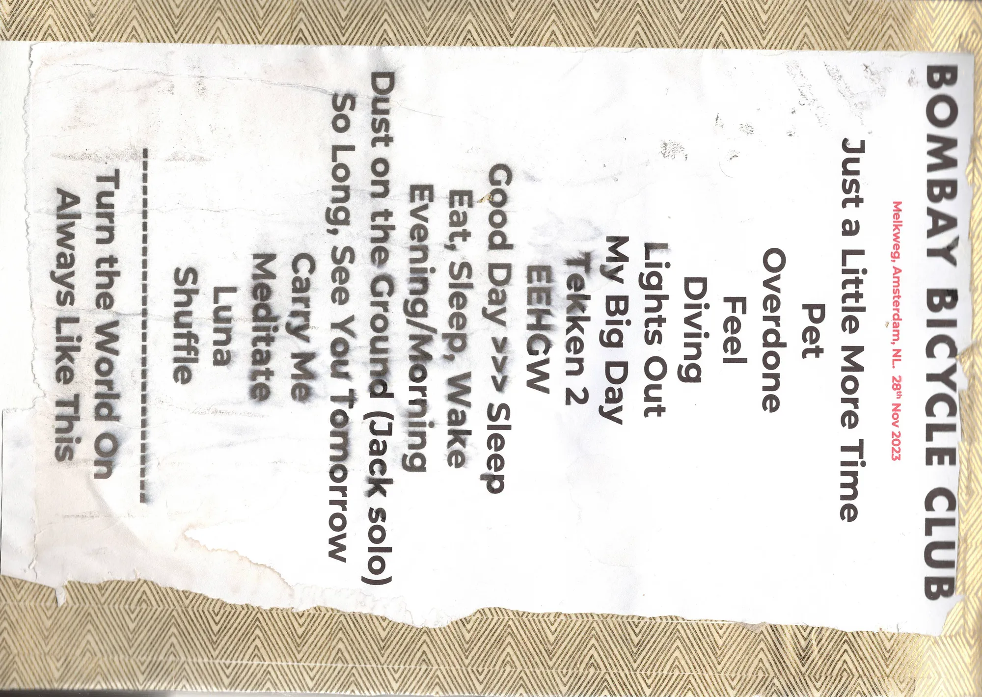 Bombay Bicycle Club — Melkweg, Amsterdam, Netherlands