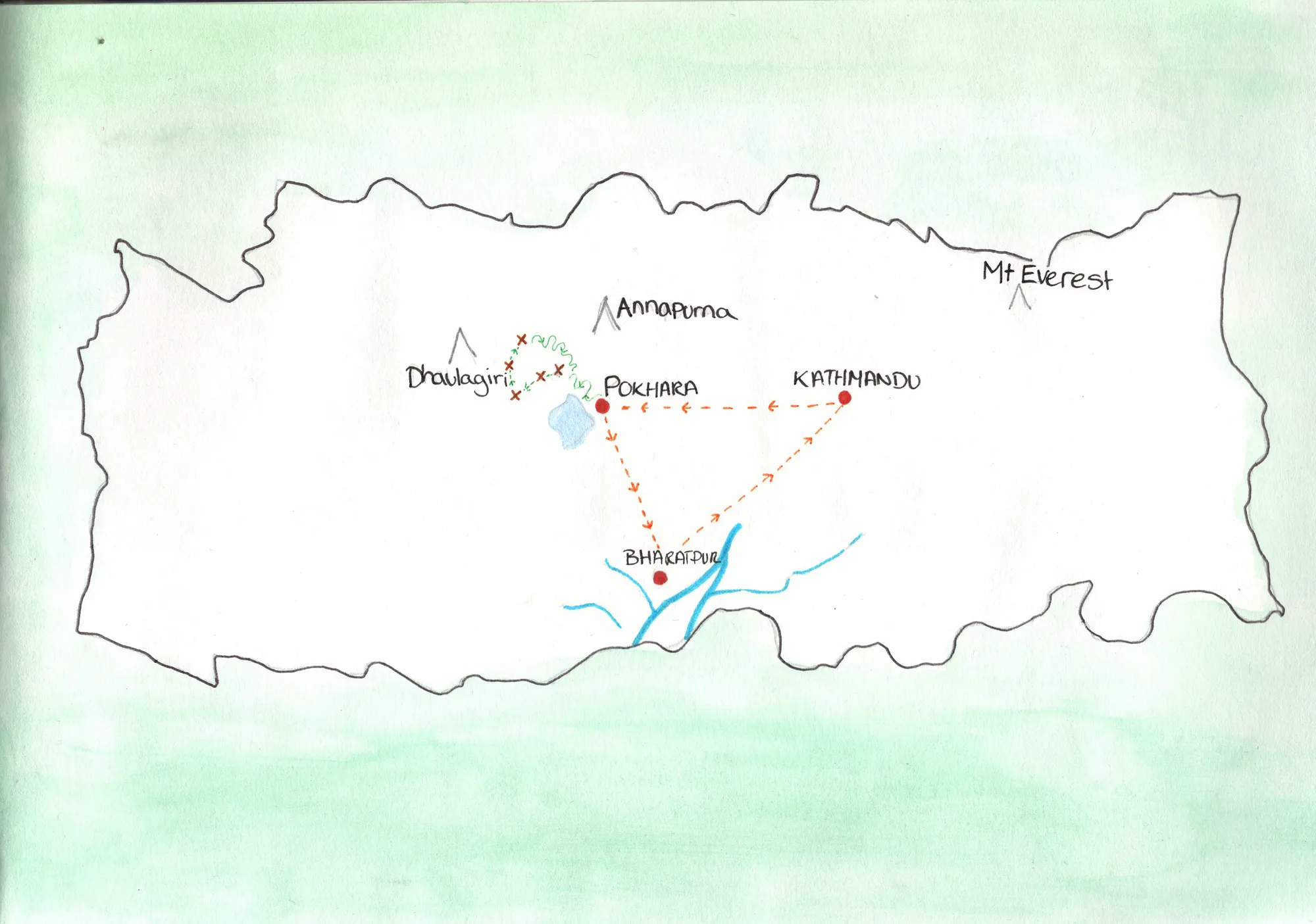 Nepal map