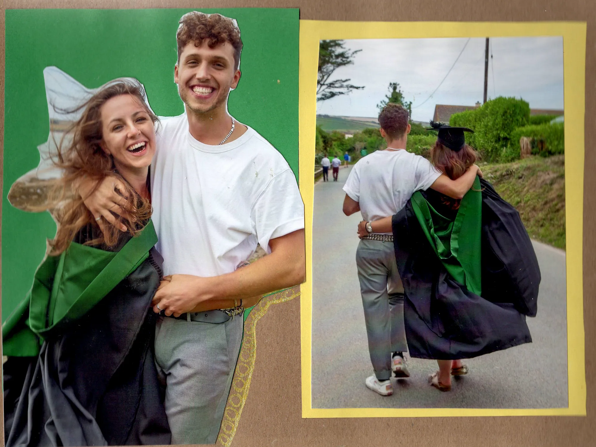 Graduation hug