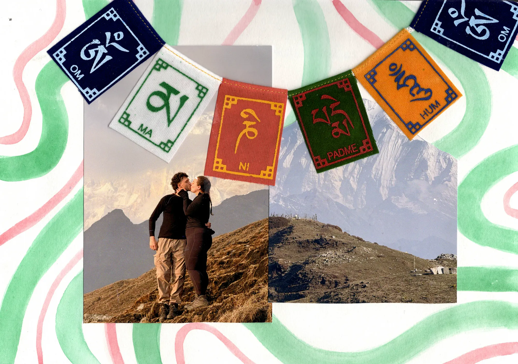 Prayer-flag kiss