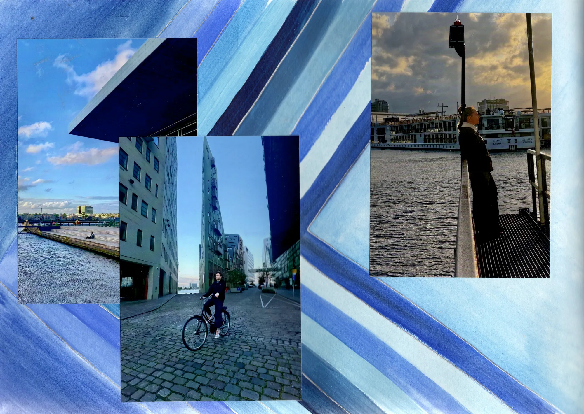 Cobblestone cyclist